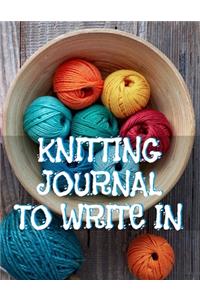 Knitting Journals To Write In