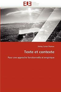Texte Et Contexte