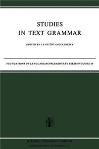 Studies in Text Grammar
