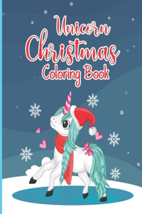 Unicorn Christmas Coloring Book