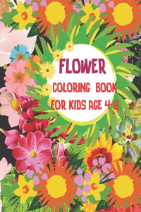 Flower Coloring Book For Kids Age 4-8