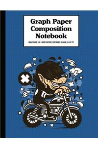 Graph Paper Composition Notebook Quad Rule 5x5 Grid Paper - 150 Sheets (Large, 8.5 x 11