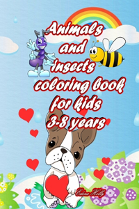 Animals and insects coloring book for kids 3-8 years