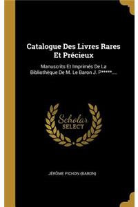 Catalogue Des Livres Rares Et Précieux