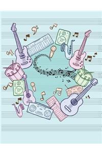 Blank Sheet Music Notebook