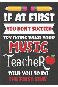 If at First You Don't Succeed Try Doing What Your Music Teacher Told You To Do The First Time
