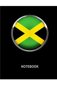 Notebook. Jamaica Flag Cover. Composition Notebook. College Ruled. 8.5 x 11. 120 Pages.