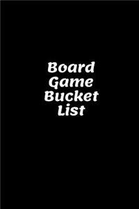 Board Game Bucket List