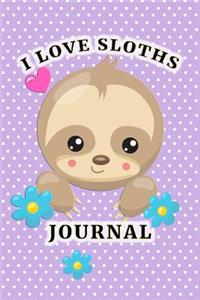 I Love Sloths Journal