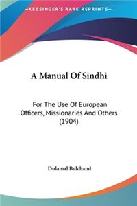 A Manual of Sindhi