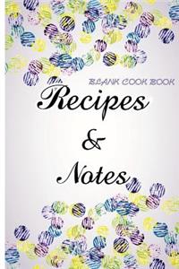 Blank Cookbook Recipes & Notes (Watercolor Series)