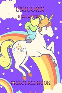 Unicorn Handwriting Practice Book