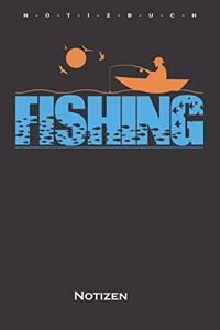 Fishing vom Boot Notizbuch