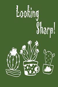 Looking Sharp Green Notebook 120 Blank Lined Page (6 x 9')