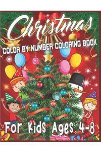 Christmas Color By Number Coloring Book For Kids Ages 4-8