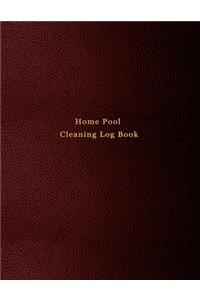 Home Pool Cleaning Log Book