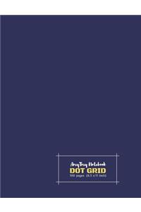 Dot Grid Notebook - AmyTmy Notebook - 8.5 x 11 inch - 100 pages