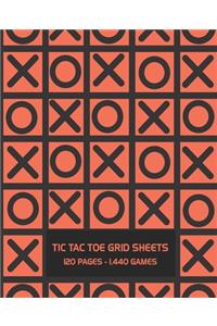 Tic Tac Toe Grid Sheets