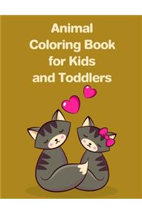 Animal Coloring Book for Kids and Toddlers