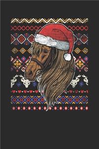 Ugly Christmas Sweater - Horse: Small Lined Notebook - Christmas Gift for Kids, Women, Men Girls And Boys