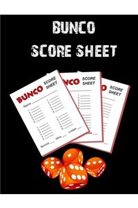Bunco Score Sheets