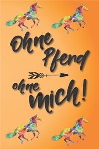 Ohne Pferd ohne mich: Jahres-Kalender für das Jahr 2020 Terminplaner für Pferde Reiter Organizer