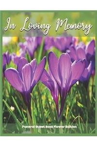 Funeral Guest Book Flower Edition