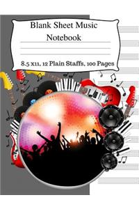 Blank Sheet Music Notebook