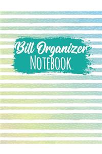 Bill Organizer Notebook