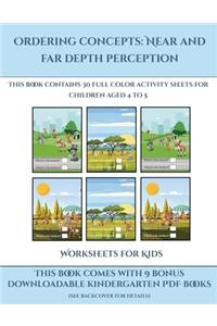 Worksheets for Kids (Ordering concepts near and far depth perception)