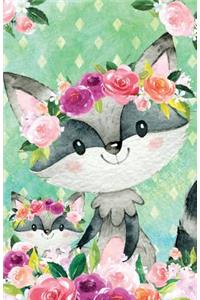 Bullet Journal for Animal Lovers Raccoons in Flowers