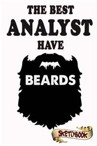 Sketchbook for Analysts with beards, 101+ blank pages, gift for bearded accountants men, sketching Journal Notebook for bearded boyfriend, husband and father