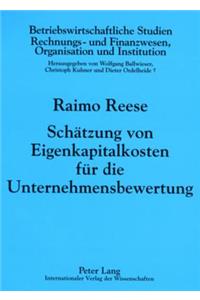 Schaetzung Von Eigenkapitalkosten Fuer Die Unternehmensbewertung