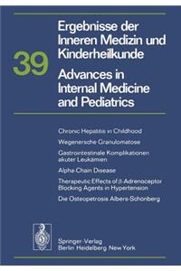 Ergebnisse Der Inneren Medizin Und Kinderheilkunde/Advances in Internal Medicine and Pediatrics