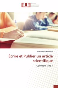 Écrire et Publier un article scientifique