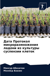 Дата Протокол микроразмножения ладони и