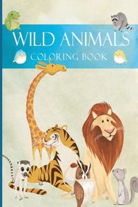 Wild Animals Coloring Book