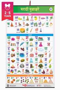 Jumbo Marathi Mulakshare Chart For Kids (Marathi Alphabet And Numbers) | Perfect For Homeschooling, Kindergarten And Nursery Children