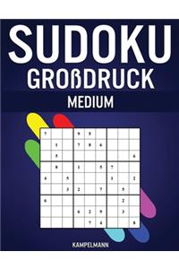 Sudoku Großdruck Medium: 250 mittelschwere Sudokus mit Lösungen - Großdruck