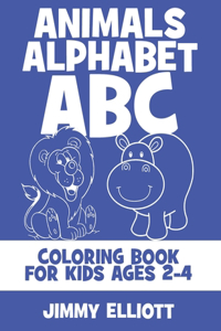 Animals Alphabet ABC Coloring Book For Kids Ages 2-4