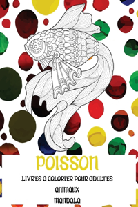 Livres à colorier pour adultes - Mandala - Animaux - Poisson