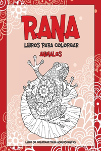 Libros para colorear - Libro de colorear para adolescentes - Animales - Rana