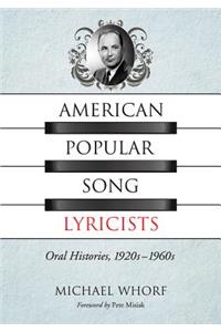 American Popular Song Lyricists