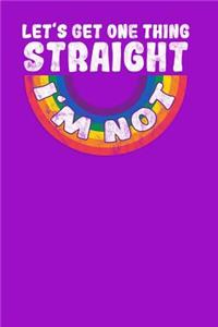 Let's get one Thing straight I'm not