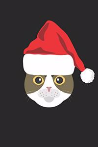 American Shorthair Cat Notebook - American Shorthair Cat Santa Hat Cat Christmas Gift - American Shorthair Cat Journal