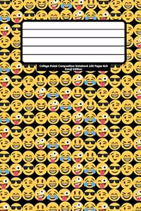 College Ruled Composition Notebook - 100 Pages Emoji Edition