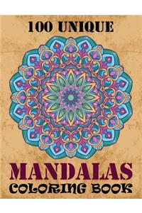 100 Unique Mandalas Coloring Book