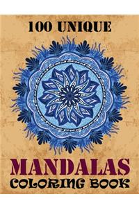 100 Unique Mandalas Coloring Book