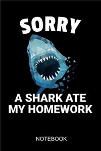 Sorry A Shark Ate My Homework Notebook