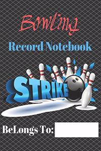 Bowling Record Notebook